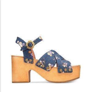 NEW Coach floral Nessa clog sandals